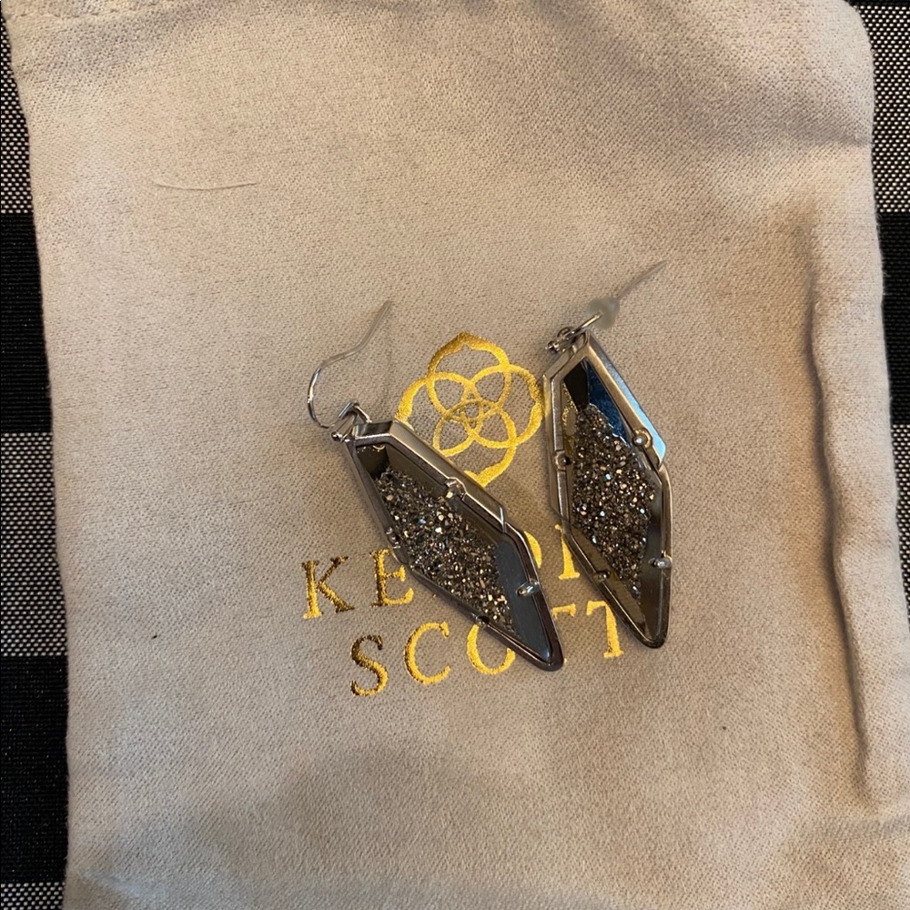 Black graphite earrings